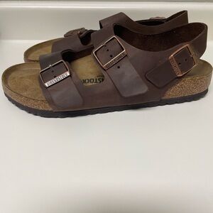 New Mens 11 Birkenstock Milano brown leather sandal